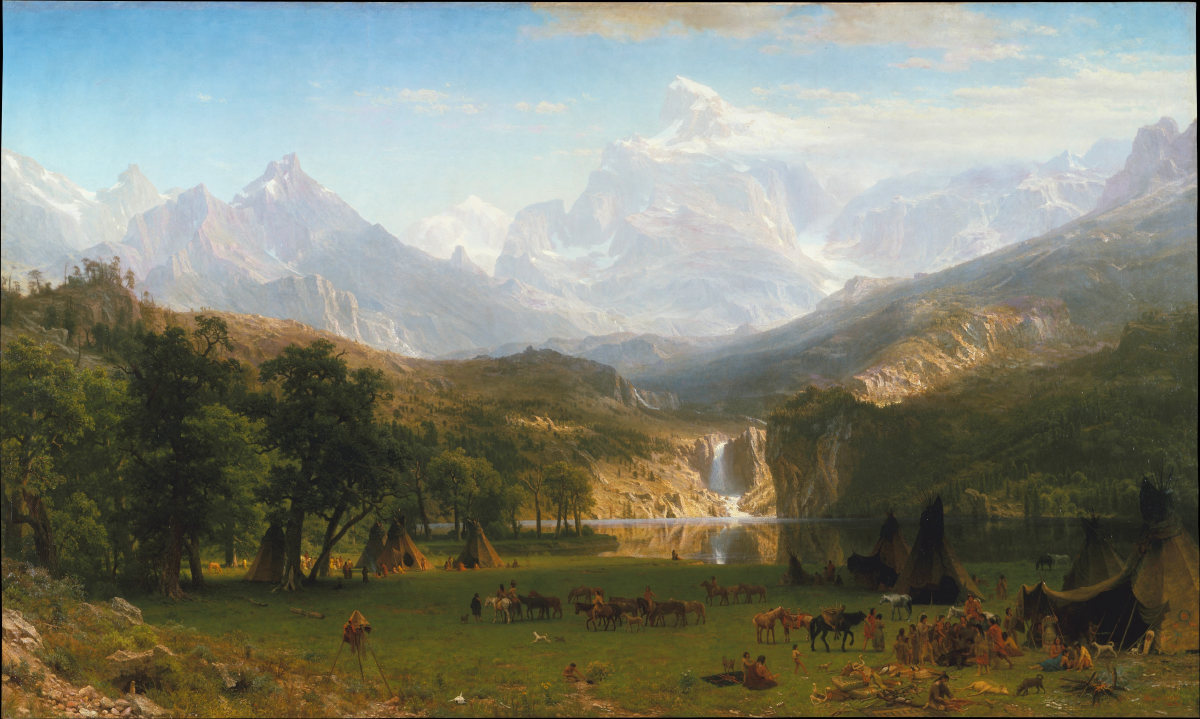 Bierstadt, reveal on a plate