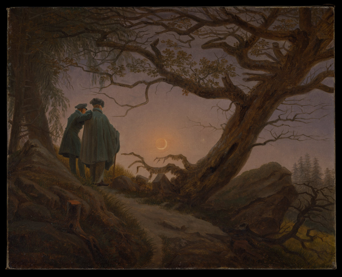 Friedrich, Two Men Contemplating the Moon, original